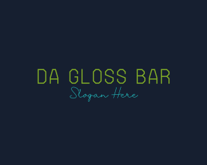 Neon Bar Club logo design