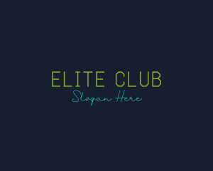 Neon Bar Club logo design