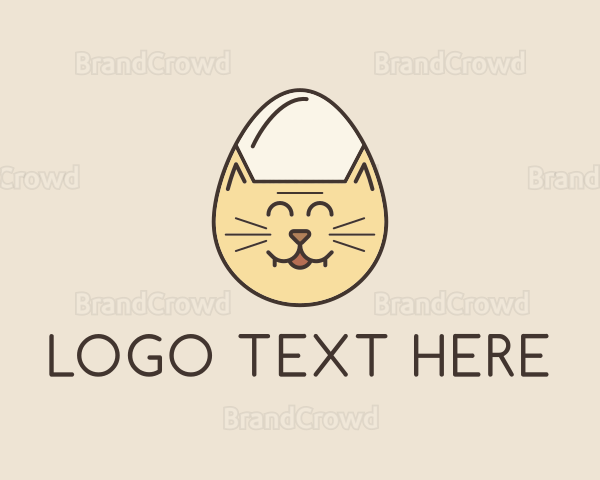 Cat Egg Head Logo