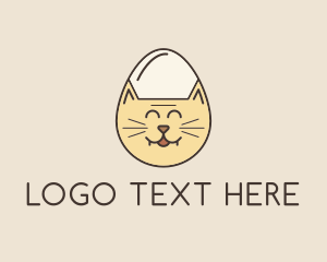 Character - Cat Egg Head logo design