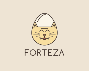 Cat Egg Head Logo