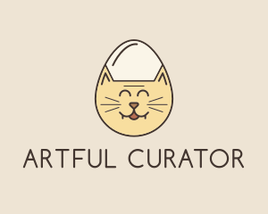 Cat Egg Head logo design