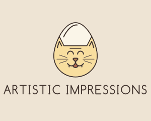 Cat Egg Head logo design