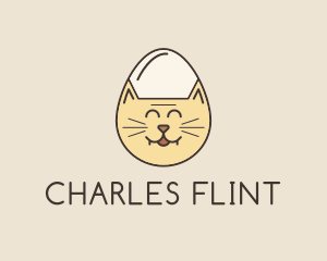 Cat Egg Head logo design