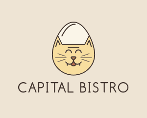 Cat Egg Head logo design