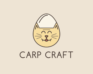 Cat Egg Head logo design