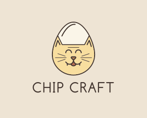 Cat Egg Head logo design