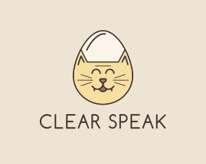 Cat Egg Head logo design