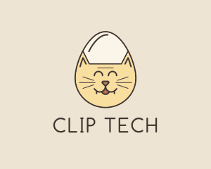 Cat Egg Head logo design