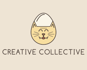 Cat Egg Head logo design