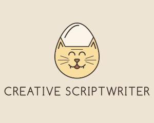 Cat Egg Head logo design