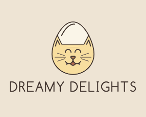 Cat Egg Head logo design