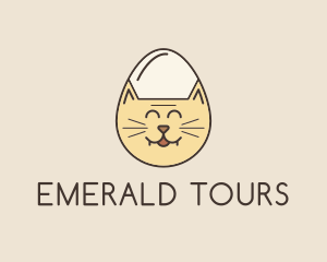 Cat Egg Head logo design