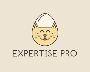 Cat Egg Head logo design