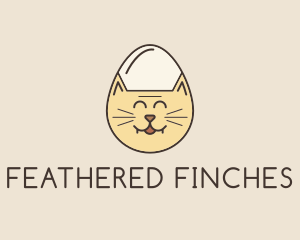 Cat Egg Head logo design