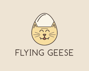 Cat Egg Head logo design