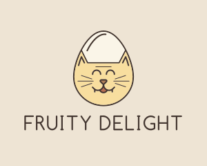 Cat Egg Head logo design