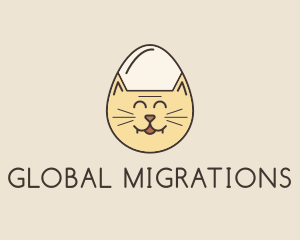 Cat Egg Head logo design