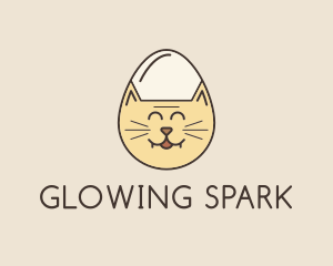 Cat Egg Head logo design