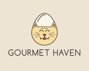 Cat Egg Head logo design