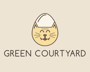 Cat Egg Head logo design