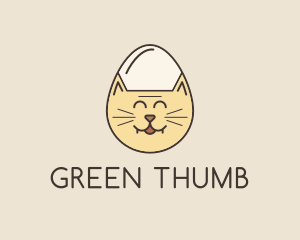 Cat Egg Head logo design