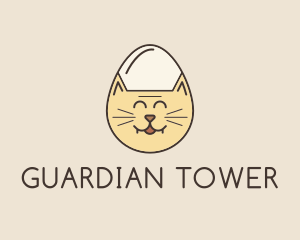 Cat Egg Head logo design