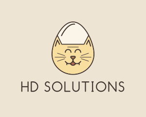 Cat Egg Head logo design