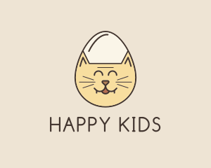 Cat Egg Head logo design