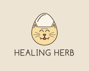 Cat Egg Head logo design