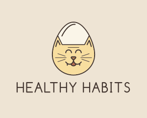 Cat Egg Head logo design