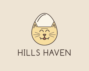 Cat Egg Head logo design