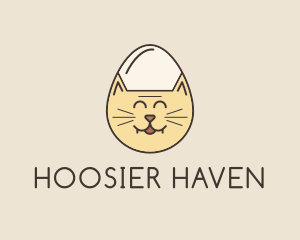 Cat Egg Head logo design