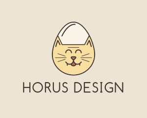 Cat Egg Head logo design