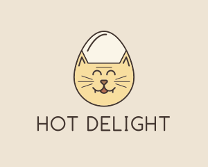 Cat Egg Head logo design