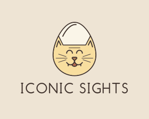 Cat Egg Head logo design