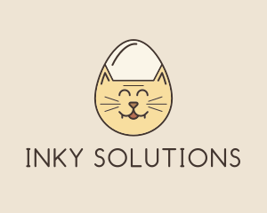 Cat Egg Head logo design