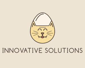 Cat Egg Head logo design