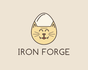 Cat Egg Head logo design