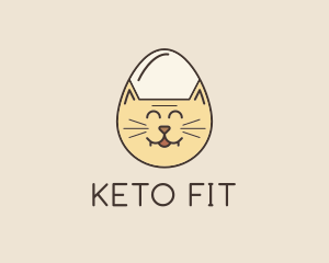 Cat Egg Head logo design