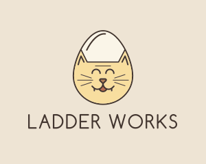 Cat Egg Head logo design