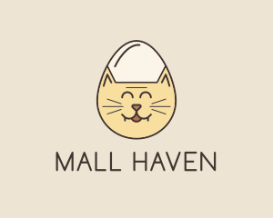 Cat Egg Head logo design