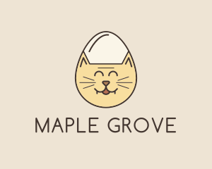 Cat Egg Head logo design