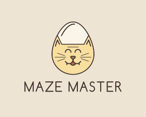 Cat Egg Head logo design