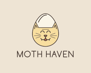 Cat Egg Head logo design