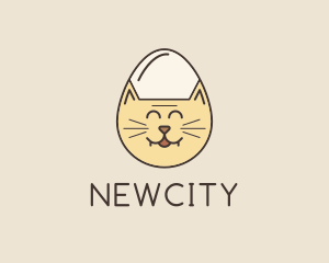 Cat Egg Head logo design