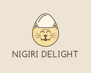 Cat Egg Head logo design