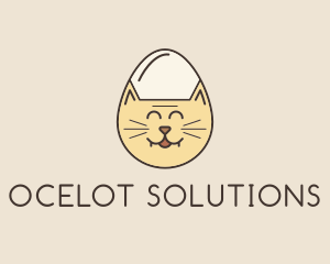 Cat Egg Head logo design