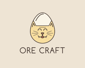 Cat Egg Head logo design