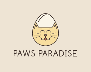 Cat Egg Head logo design